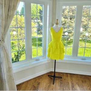 Yellow, one of a kind, beautiful mini dress
